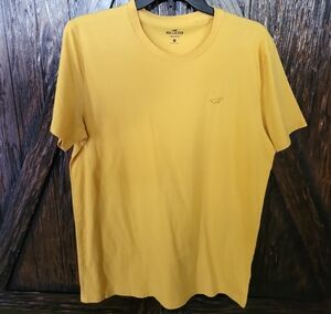 Hollister Men's Mustard Short Sleeve Tee
